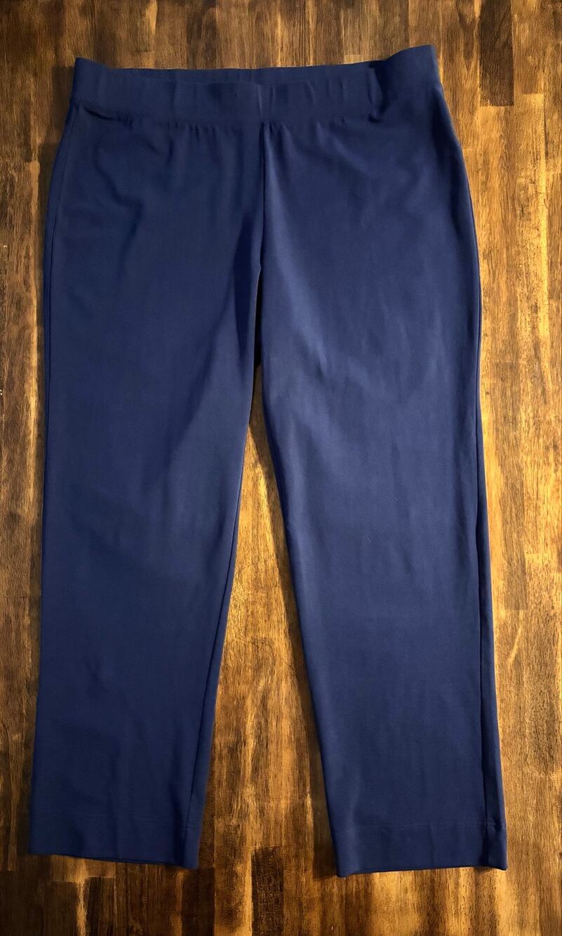 J Crew Women’s XXL Straight Leg Yoga Pant Pull On Cotton Stretch Elastic Waist